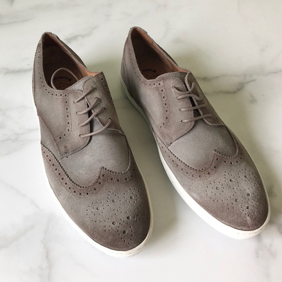 Driver Club Princeton Wingtip Lace-Up Sneaker Light Grey Suede - Picture 2 of 10